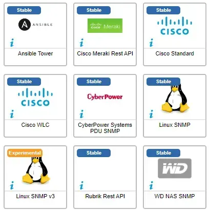 9 Centreon monitoring connectors enhanced in October 2024: Ansible Tower, Cisco Meraki Rest API, Cisco Standard, Cisco WLC, CyberPower PDU, Linux SNMP, Linux SNMP v3, Rubrik Rest API and WD NAS SNMP