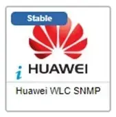 Huawei WLC SNMP monitoring connector card, marked Stable, new in the Centreon connector catalog in January 2025