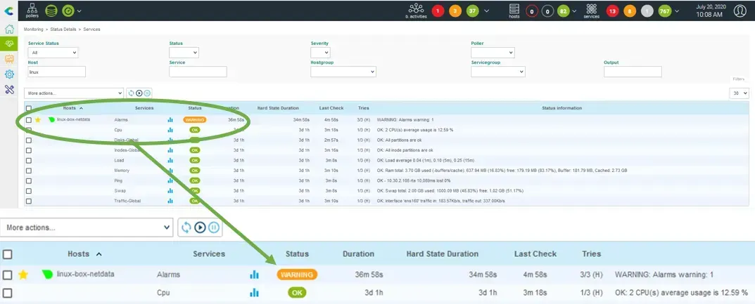 Interfacing Netdata with Centreon: your new ally to monitor the status of your Linux servers in real time